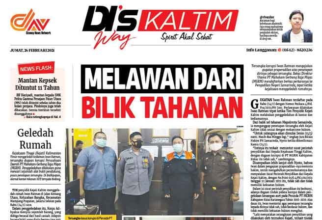 Disway Kaltim Edisi Cetak 26 Februari 2021