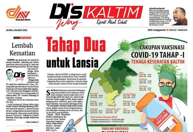 Disway Kaltim Edisi Cetak 1 Maret 2021