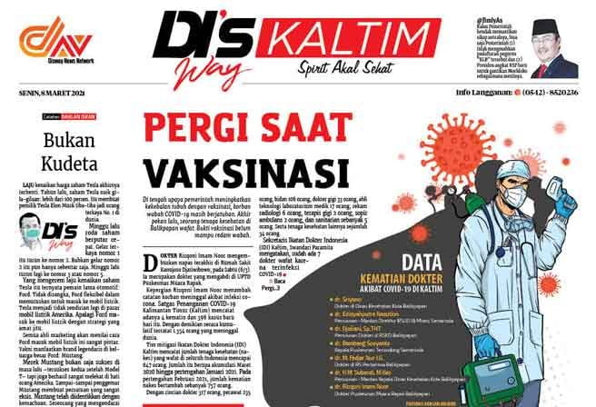 Disway Kaltim Edisi Cetak 8 Maret 2021