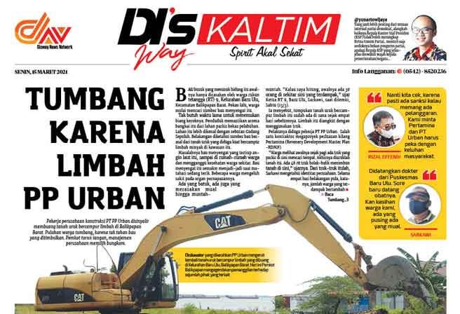 Disway Kaltim Edisi Cetak 15 Maret 2021