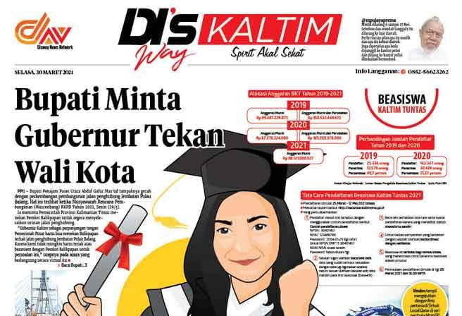 Disway Kaltim Edisi Cetak 30 Maret 2021