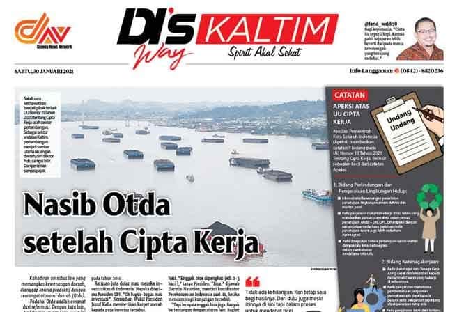 Disway Kaltim Edisi Cetak 30 Januari 2021