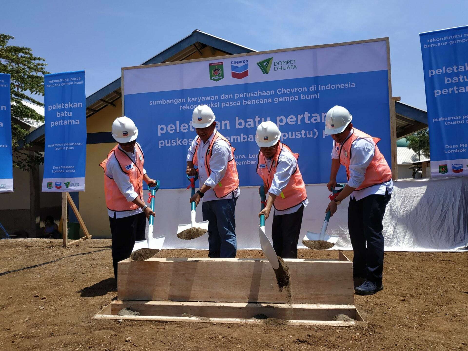 Pemulihan Pasca Gempa Lombok, Chevron Bangun Puskesmas Pembantu