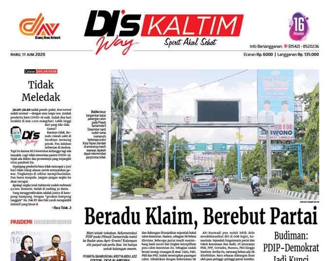 Disway Kaltim Edisi Cetak 17 Juni 2020