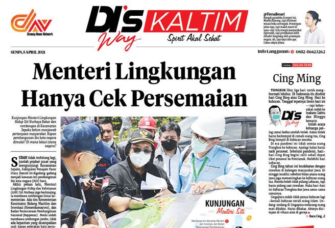 Disway Kaltim Edisi Cetak 5 April 2021