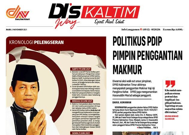 Disway Kaltim Edisi Cetak 3 November 2021