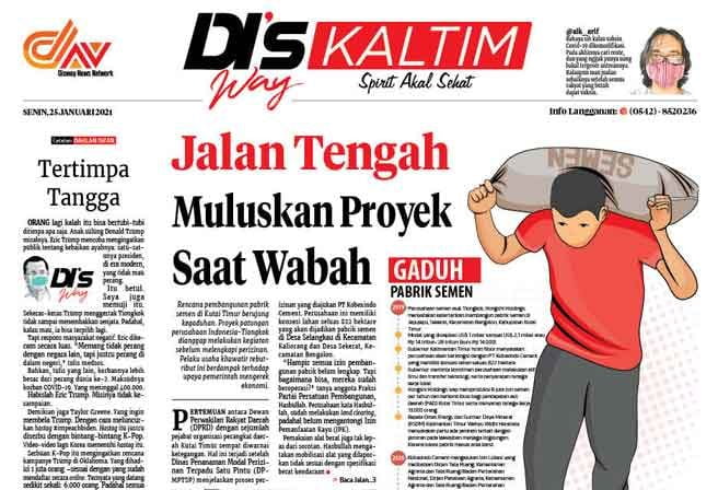 Disway Kaltim Edisi Cetak 25 Januari 2021