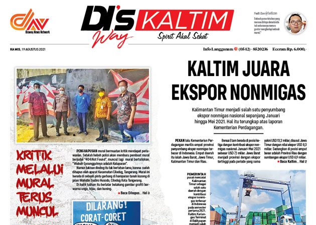 Disway Kaltim Edisi Cetak 19 Agustus 2021