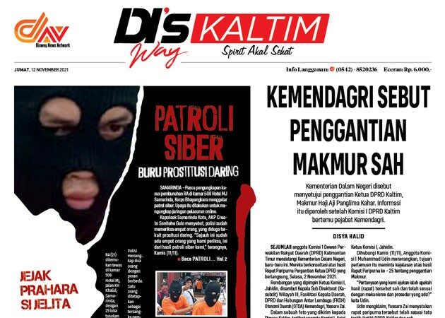 Disway Kaltim Edisi Cetak 12 November 2021