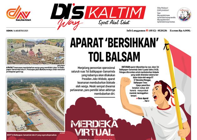 Disway Kaltim Edisi Cetak 16 Agustus 2021