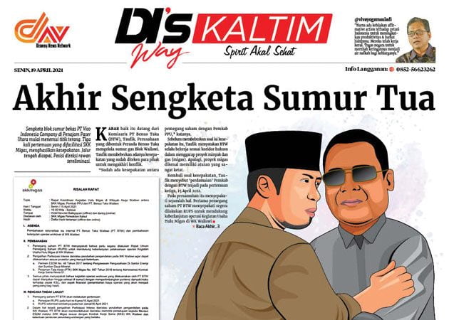 Disway Kaltim Edisi Cetak 19 April 2021