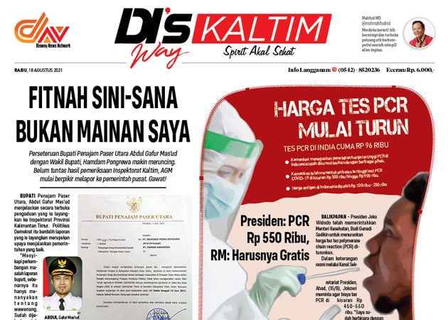 Disway Kaltim Edisi Cetak 18 Agustus 2021