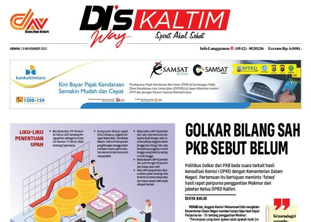 Disway Kaltim Edisi Cetak 15 November 2021