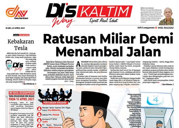 Disway Kaltim Edisi Cetak 21 April 2021