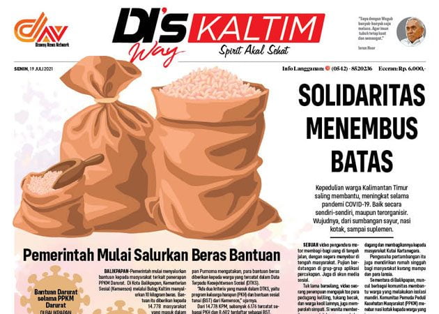 Disway Kaltim Edisi Cetak 19 Juli 2021