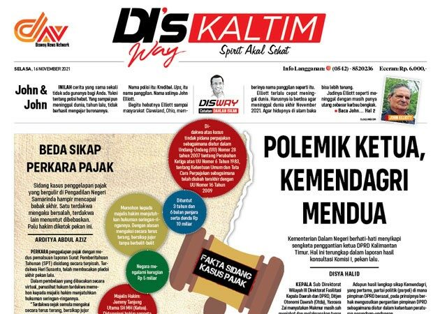 Disway Kaltim Edisi Cetak 16 November 2021