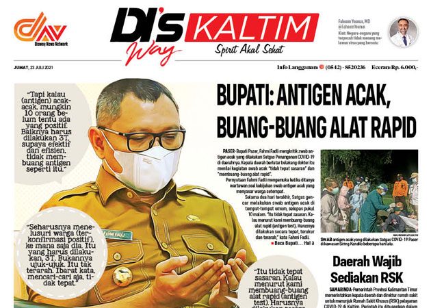 Disway Kaltim Edisi Cetak 23 Juli 2021