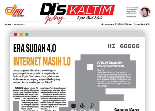 Disway Kaltim Edisi Cetak 21 September 2021