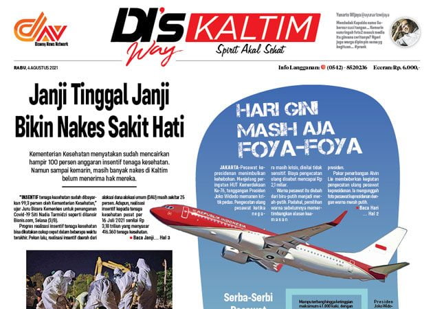 Disway Kaltim Edisi Cetak 4 Agustus 2021