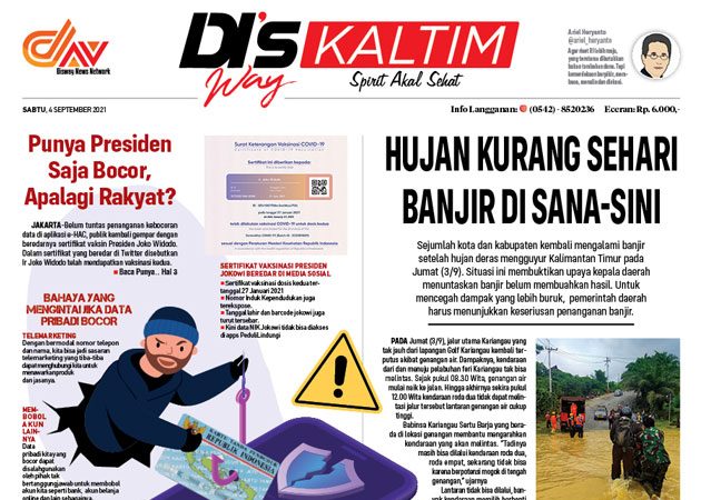 Disway Kaltim Edisi Cetak 4 September 2021