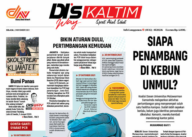 Disway Kaltim Edisi Cetak 2 November 2021