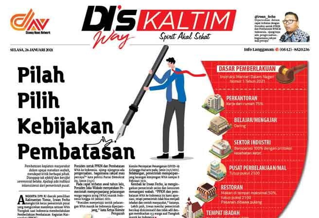 Disway Kaltim Edisi Cetak 26 Januari 2021