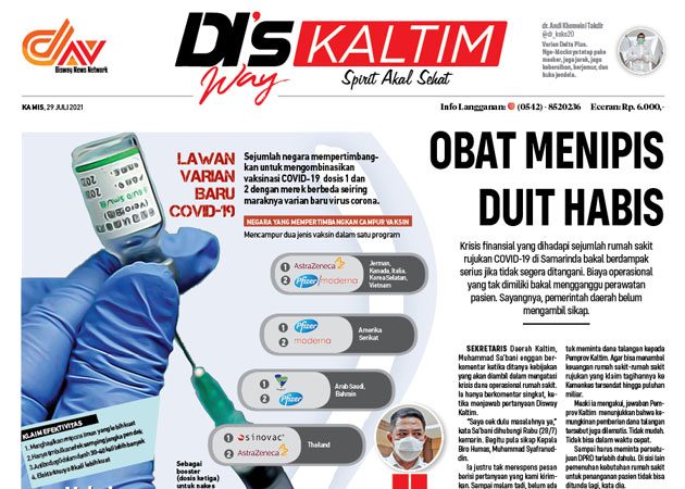 Disway Kaltim Edisi Cetak 29 Juli 2021