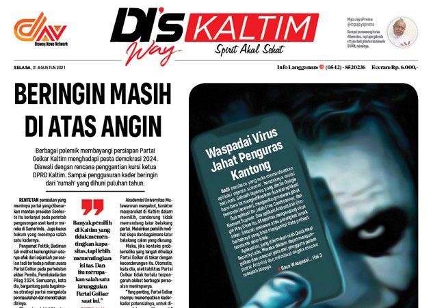 Disway Kaltim Edisi Cetak 31 Agustus 2021