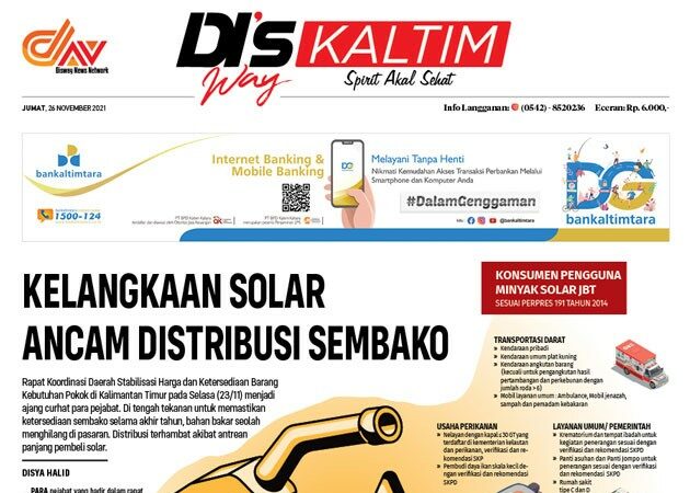 Disway Kaltim Edisi Cetak 26 November 2021