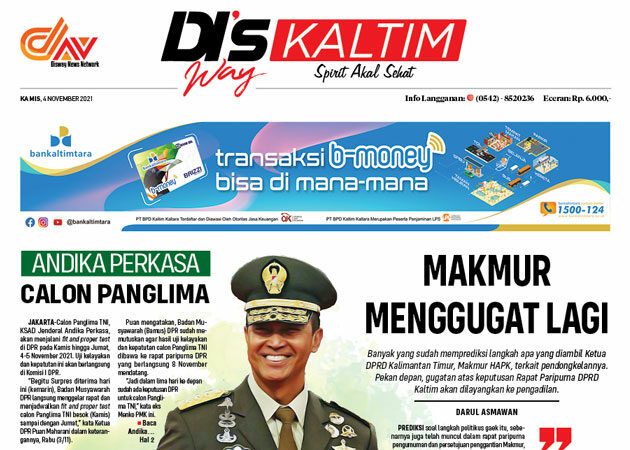 Disway Kaltim Edisi Cetak 4 November 2021