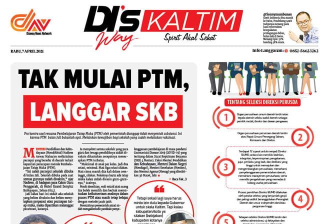 Disway Kaltim Edisi Cetak 7 April 2021