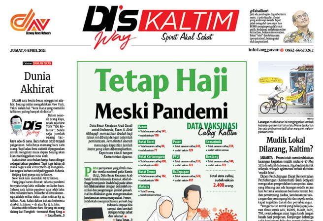 Disway Kaltim Edisi Cetak 9 April 2021