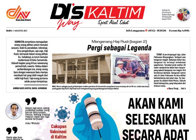 Disway Kaltim Edisi Cetak 11 Agustus 2021