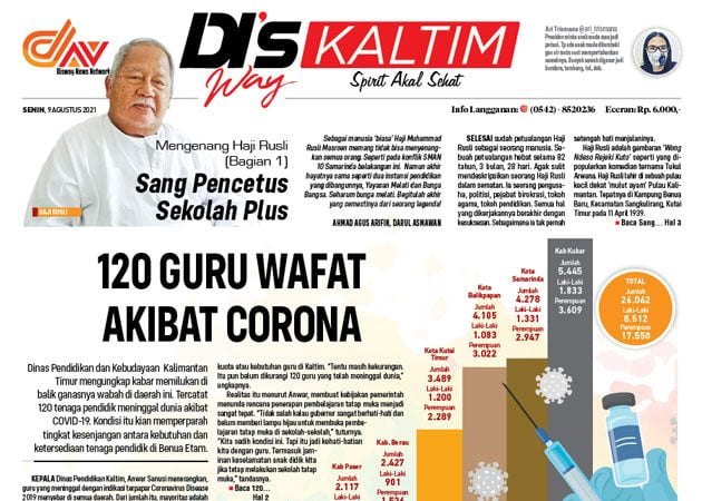 Disway Kaltim Edisi Cetak 9 Agustus 2021