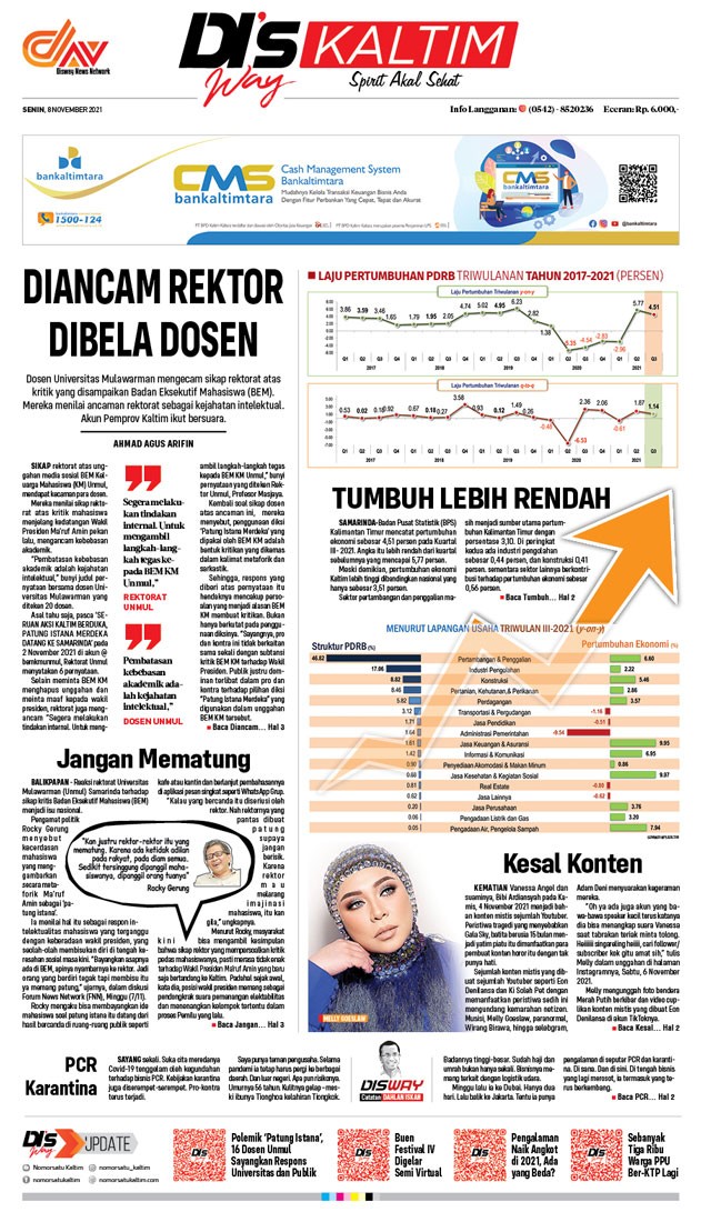 Disway Kaltim Edisi Cetak 8 November 2021