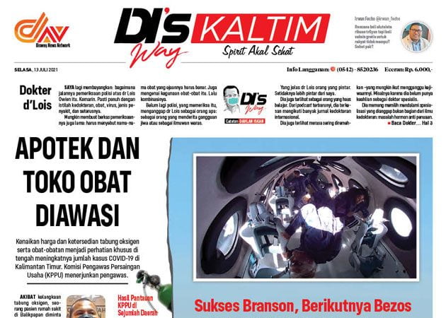 Disway Kaltim Edisi Cetak 13 Juli 2021