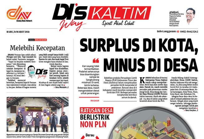 Disway Kaltim Edisi Cetak 31 Maret 2021