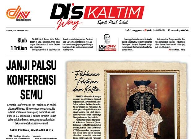 Disway Kaltim Edisi Cetak 1 November 2021