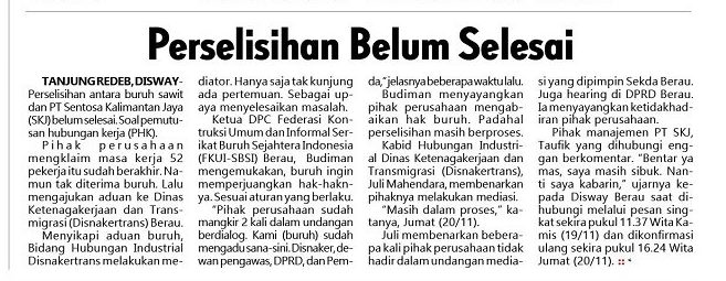 Perselisihan Belum Selesai