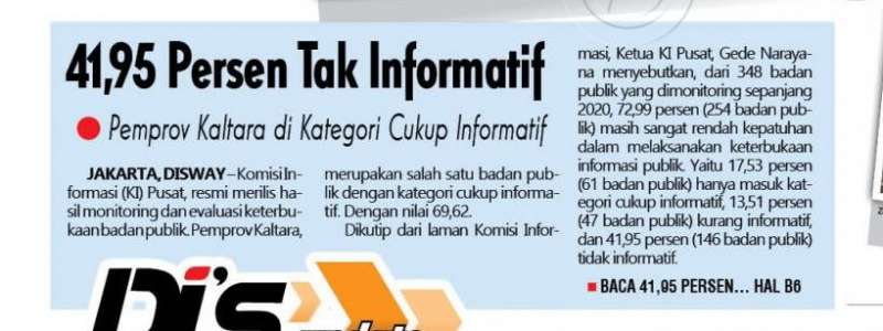 41,95 Persen Tak Informatif