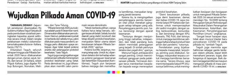 Wujudkan Pilkada Aman COVID-19