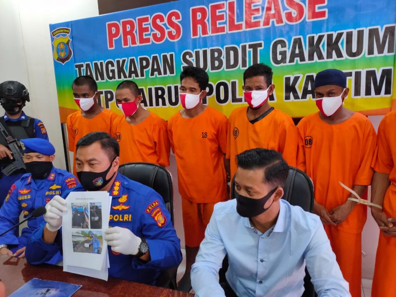 19 Ton Batu Bara Dicuri dari Tongkang Berlayar, Digagalkan Dirpolairud Polda Kaltim