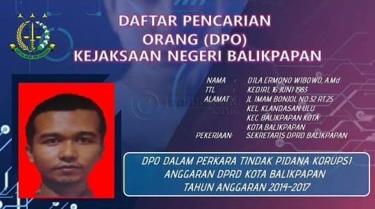 Dila Ermono, Tersangka Korupsi Kini Dicari Kejari Balikpapan