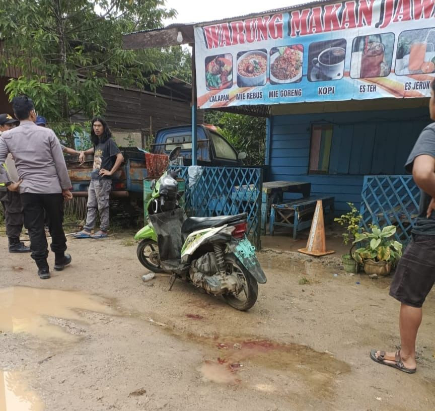 Muara Lawa Berdarah, Seorang Pria Tewas Dibacok Depan Warung