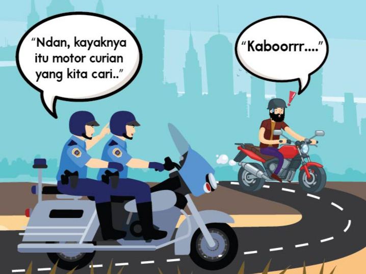 Kunci Menggantung, Motor Dibawa Kabur