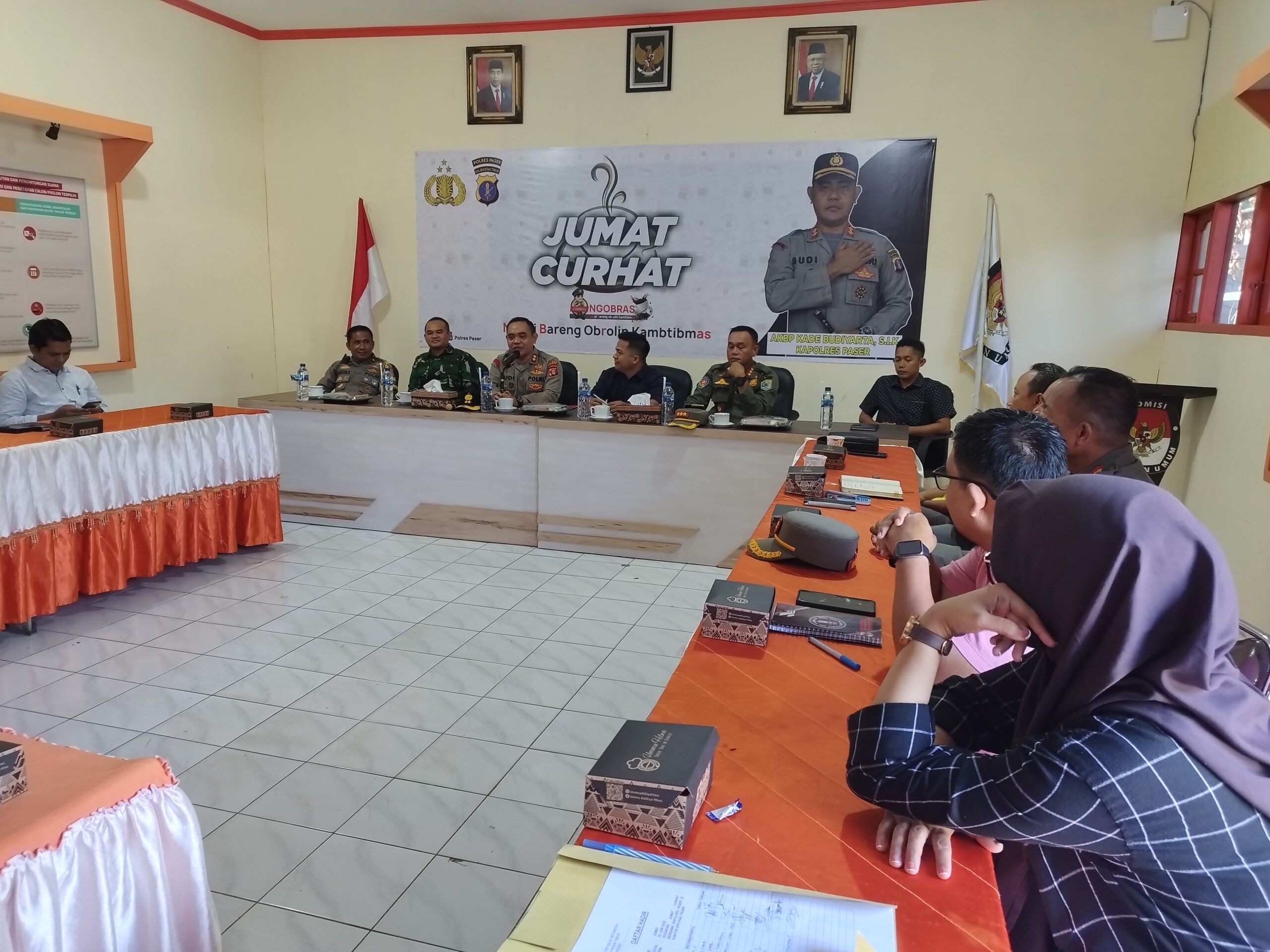 Pendistribusian Logistik hingga Polarisasi Politik, Jumat Curhat Polres Paser dengan KPU