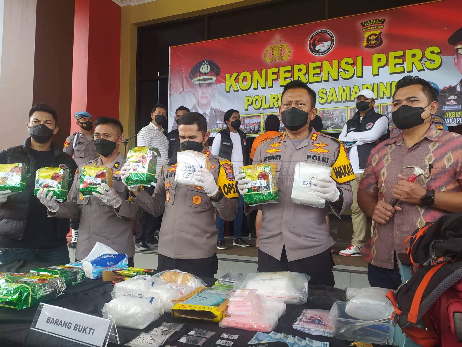 Polresta Samarinda Gagalkan Peredaran 16 Kilogram Sabu-Sabu dari Kalsel