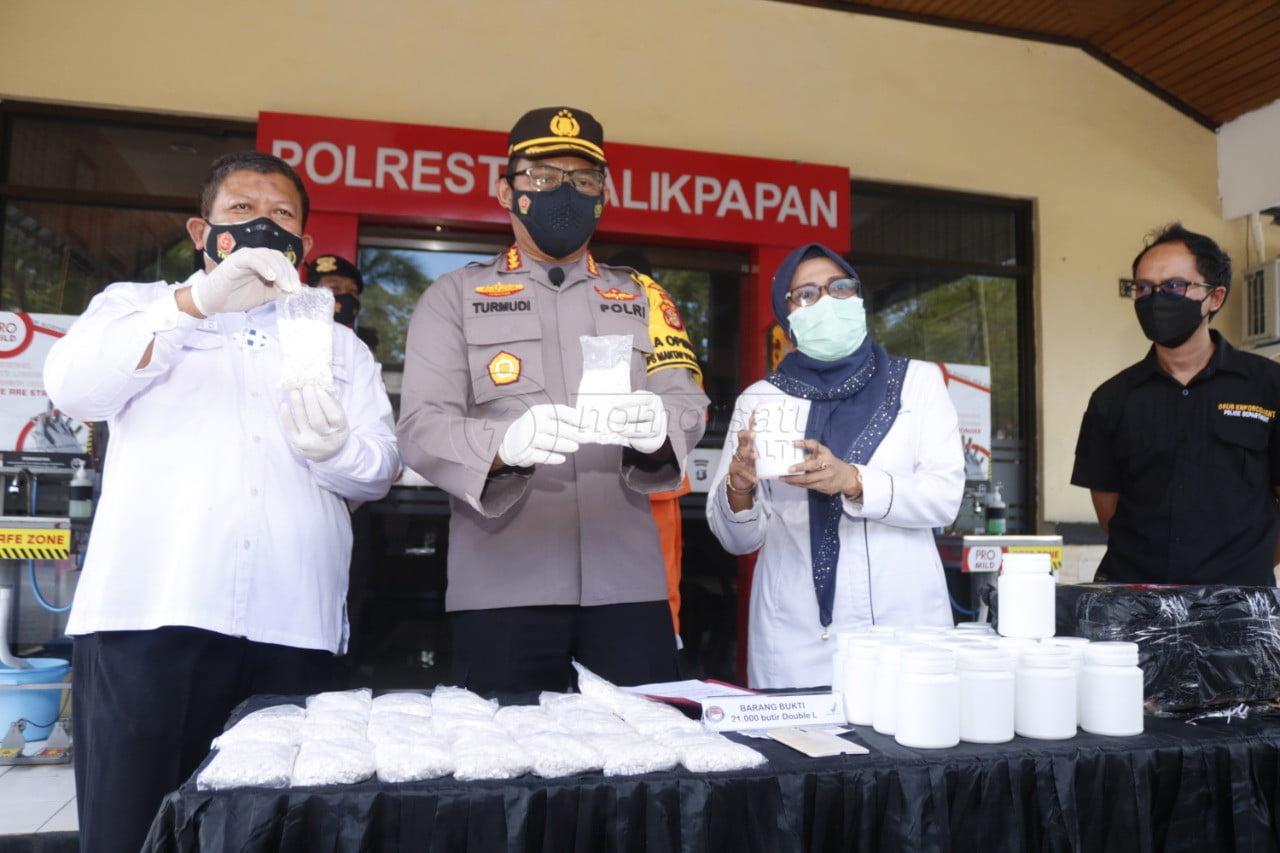 21 Ribu Butir Dobel L Gagal Edar di Balikpapan dan Samarinda