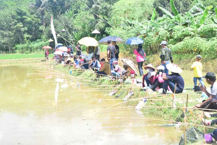 Rebut Piala Bupati Cup Se- Kecamatan Loa Kulu, Lomba Mancing PT MHU Meriah