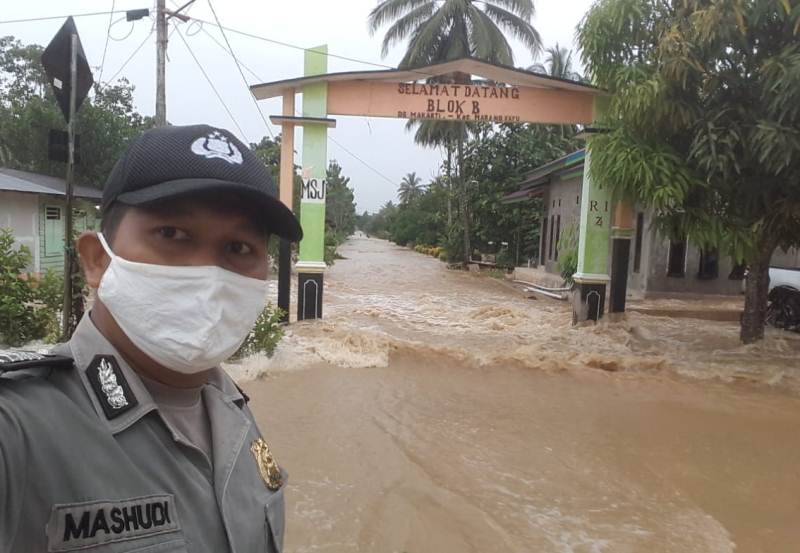 Lima Kecamatan di Kukar Kebanjiran, Enam Rumah di Desa Makarti Roboh